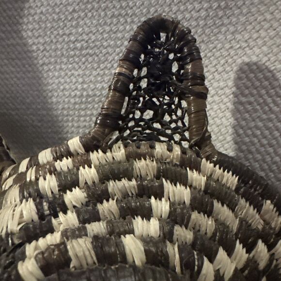 Vintage WOUNAAN Embera Tribe woven Chunga Shaman OWL MASK Panama SPIRITUAL Art - Picture 9 of 13